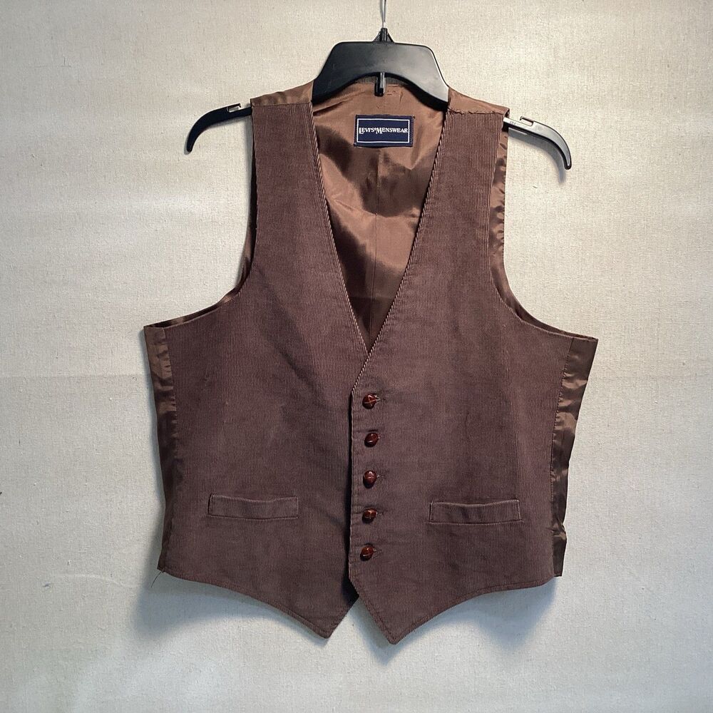 levis men’s vest sz M corduroy brown western cowboy
